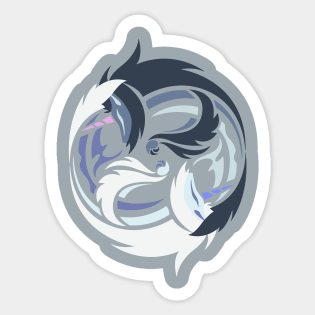 Calm before the Storm - Kirin and Oroshi Kirin Sticker by kinokashi